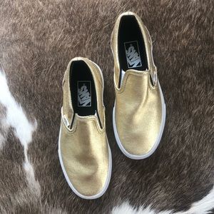 Vans Slip On Gold Metallic